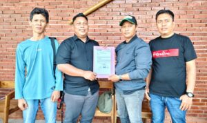 Ketua OKK Syahnal - Ketua JMSI Sultra Adhi Yaksa Pratama - Ketua Pengcab JMSI Konawe Sarman - Sekretaris Pengcab Riswanto.